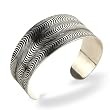Sterling Silver Cuff Bracelet with Hypnotic Waves Pattern #0506 SB OB