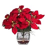 Poinsettia w/Cube Liquid Illusion