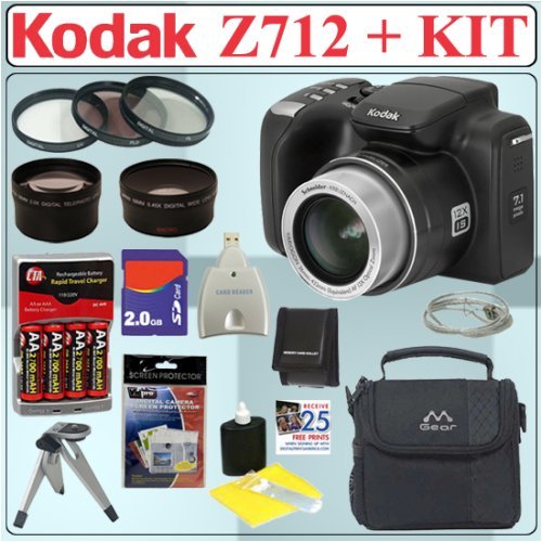 Kodak EasyShare Z712 IS 7.1MP Digital Camera + 2GB Deluxe Accessory Kit