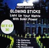 15" GLOW STICK PATHWAY MARKERS - SET OF 30 (LIGHT UP YOUR NIGHTS WITH SOLAR POWER!)
