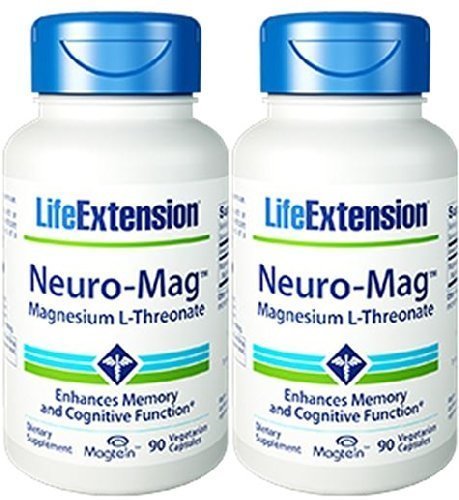 Life Extension Neuro-mag Magnesium L-threonate, 90 Count(2 Pack)