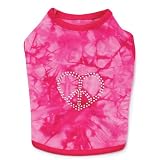 East Side Collection 20-Inch Rayon/Polyester Peace of My Heart Dog Tank Top, Large, Pink
