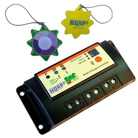 HQRP 10A 12V Solar Regulator Charge Power Controller 10 Amp 150W for Solar Street Light Systems plus HQRP Coaster
