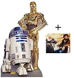 *FAN PACK* - THE DROIDS R2-D2 AND C3PO - LIFESIZE CARDBOARD CUTOUT / STANDEE / STANDUP (Height 178cm) - C3PO and R2-D2 Star Wars Classic - INCLUDES 8x10" (25x20cm) STAR PHOTO - FAN PACK #6IMAGE