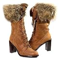 Taryn Rose Racer Lace Fur Calf Boots NO BOX