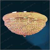 Swarovski Strass Authentic AB - Aurora Borealis with logo etched Crystal Chandelier # EL1800X3616L28ab Size w36 x H 16