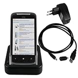 mumbi USB Dock HTC 7 Mozart Dockingstation / Tischladestation Single + USB Datenkabel + Netzteil + Adapter Mini USB auf Microvon "mumbi"