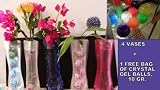 Plastic Foldable Vase 4 Pieces, Free Crystal Gel Bag, 10 Gr. Plastic Foldable Vase 4 Pieces, Free Crystal Gel Bag, 10 Gr.