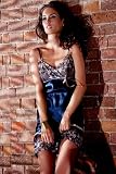 Sally Jones Natalia Navy Silk Long Chemise