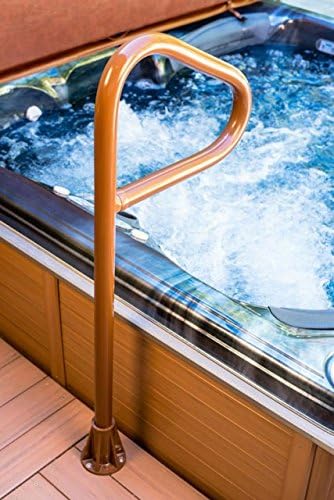 Hot Tub Products SF-59-T Spa Ease 59 in. Safety Rail Deck Series With Lift And Turn Base - Taupe