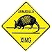 Armadillo Xing caution Crossing Sign wildlife Gift