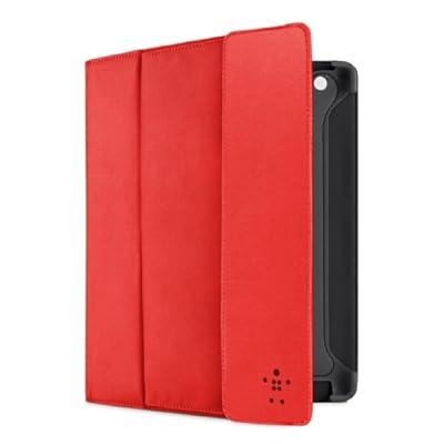 Belkin Storage Folio Case with Stand for New Apple iPad 3rd Generation, HD, 1080P, WiFi, 4G LTE, AT & T, Verizon (Red)