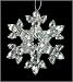 Elegant Silver Color Snowflake Sparkle Christmas Ornament