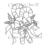 UPC 676885000048 product image for Class Act Cling Mounted Rubber Stamp, 3 by 5.5-Inch, Candy Canes | upcitemdb.com