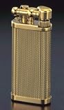 Corona Classico Gold-Tone Engine-Turned Barley Cigarette Lighter
