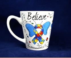 Autism Ribbon Coffee Mugs (A case of 12 mugs)