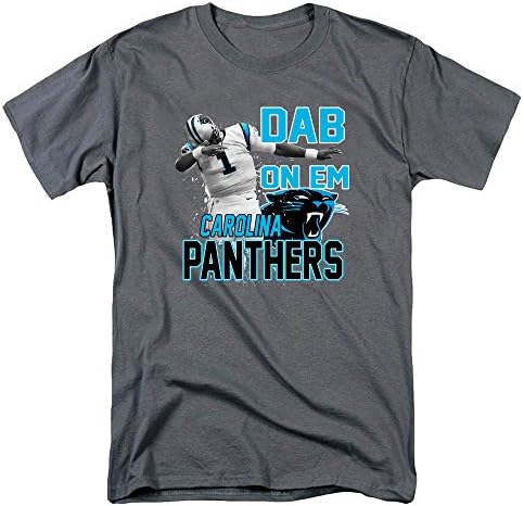 Famous Panda Carolina Panthers Cam Dab On EM Men's T Shirt (S, Grey)