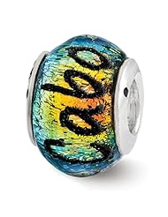 Sterling Silver Reflections Cabo Dichroic Glass Bead