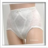 Art-Beau 2 Pack $38 Ivory Floral Brief Girdle #3660 sz S M L