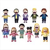 Silly Puppets PGF 14 Johnson Caucasian Family Glove Puppet Set