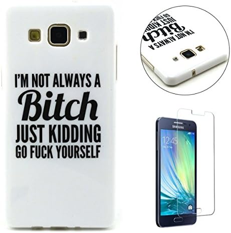 Samsung Galaxy A3 (2015) Case Ziotechnology Ultra Slim Thin Glossy Soft Flexible Rubber White Bumper Silicone Gel TPU Protective Cover Skin For Samsung Galaxy A3 (2015)-Funny Quotes