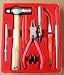 Darice Crafter's Tool Set with Carrying Case - Pink - Includes hammer, pliers, eyelet setter, reamer, needles, hole punch, and tweezers - 5-1/2 by 7 by 2 inches