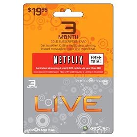 Xbox LIVE 3 Month Gold Subscription Card