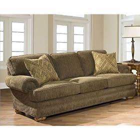 Broyhill 459X-7X / 7529-24D / 7536-88N Edward Queen Sleeper Sofa in Sage