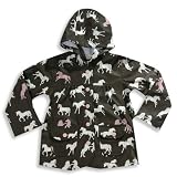 Hatley - Girls Wild Horses Hooded Raincoat, Brown