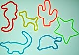 Glow Fun Bandz Shaped Rubber Band Bracelets 12 pack ~ Shapes