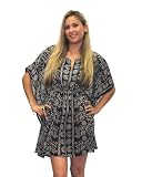 LALEELA Ultime Imprimé Sheer Chiffon Tube Kaftan Caftan Plage Couvrez Tunique XMas cadeau de Noël Noël cadeau