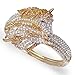 EVER FAITH® Gold-Tone Sleeping Pegasus Brown Austrian Crystal Bracelet
