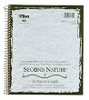 TOPS Second Nature Notebook, 9 x 11 Inch, 3-Subject, College Ruled, Recycled, 120 Sheets, Assorted Colors (74313)