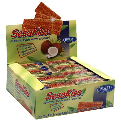 SesaKiss Coconut Flavored Sesame Seeds, 1.25-Ounce Packages (Pack of 48) by SesaKiss