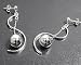 Sterling Silver Plain Earrings - Size: 36mm