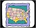 Mouse Pad with San Francisco, map, Los Angeles, United States, Dallas, cities, travel, Atlanta, Chicago