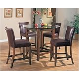 5 Piece Round Counter Height Table Set By Coaster Furniture
