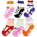 KF Baby Non-Skid Baby Girl Shoe Socks, 6 Pairs, for 12-24 Months