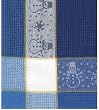 Waffle Weave 100% Cotton Snowman Christmas Dishtowel Blue 18" X 28" Set / 6