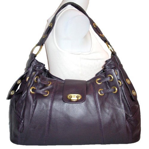Large Over-sized Ramona Handbag (Eggplant Purple)