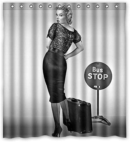 Baodan Zhang Unique Custom Fashionable Design Marilyn Monroe Waterproof Polyester Fabric Shower Curtain 66"(w) x 72"(h)-Bathroom Decor