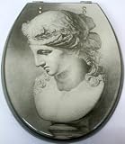 Greek God Design Bathroom Resin Hard Toilet Seat - Standard Size