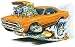 24" *Firebreather* 68 GTX 440 on Steroids cartoon Car Wall Graphic Color Decal Sticker Home Game Kids Room Garage Man Cave Decor NEW !!