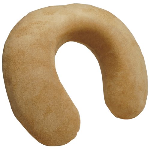 RoadPro RP2805 Suede/Tan Neck Support Pillow with Memory Foam