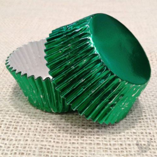 Dress My Cupcake Green Mini Foil Cupcake Liners BULK - 500 Liners - Christmas Cupcakes, Stands, Decorations, Cupcake Papers