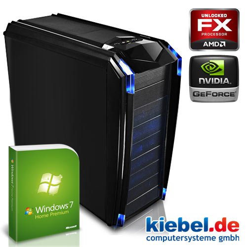 PC [184121] - AMD FX 4100 4x 3600 MHz Bulldozer (Turbo bis 3800 MHz) | 8GB DDR3-1333 Dual-Channel | 500 GB SATA3 (6gb/s) | nVidia Geforce GT630 2048MB GDDR3 HDMI + DVI (DirectX11 + Bluray3D) | 22xDVD-RW | ASUS M5A78L LE | 6-Kanal-Sound | GigabitLAN | Cardreader | 420W | Maus+Tastatur | Raidmax Quantum | Microsoft Windows 7 Home Premium 64-Bit | Sofort-Austausch-Garantie