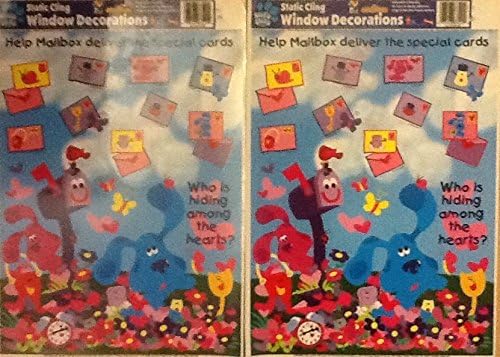 Blue's Clues Static Cling Window Decorations Bundle of 2 Removable &amp; Reusable