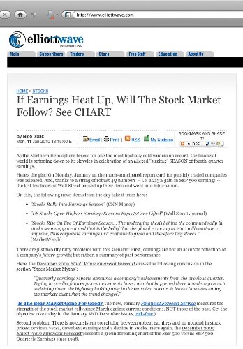 Elliott Wave International's Elliott wave market commentary