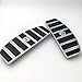 HTT Motorcycle Chrome Skull Zombie Rider Footboard Insert Kit- Traditional D Shape Fits TOURING FLHT FLT FLTR FLHR FLHS SOFTAIL FLSTC FLSTN FLSTF FLSTS