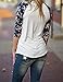 CANIS® Women Contrast Color Floral Print 3/4 Sleeve Raglan T Shirt Tops